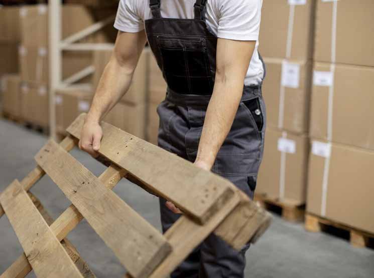 Palets de madera para logística en centros urbanos en Donostia-San Sebastián